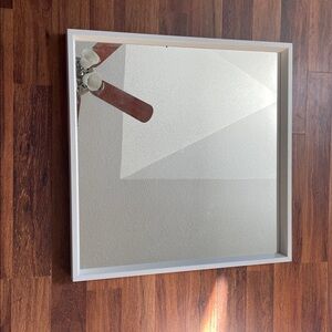 White Framed Square Mirror